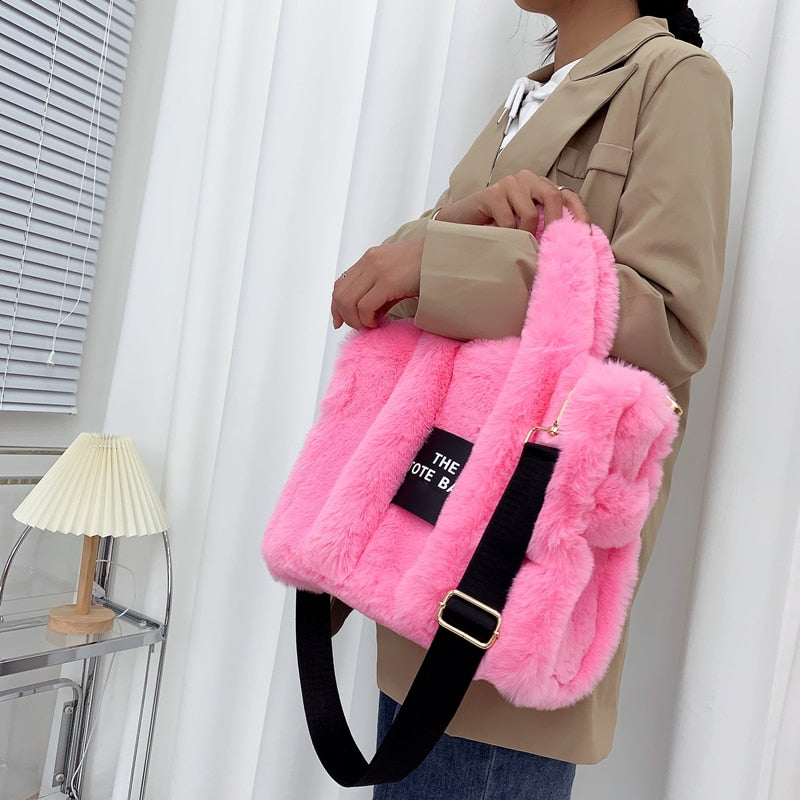 Fur Tote Luxury Handbag