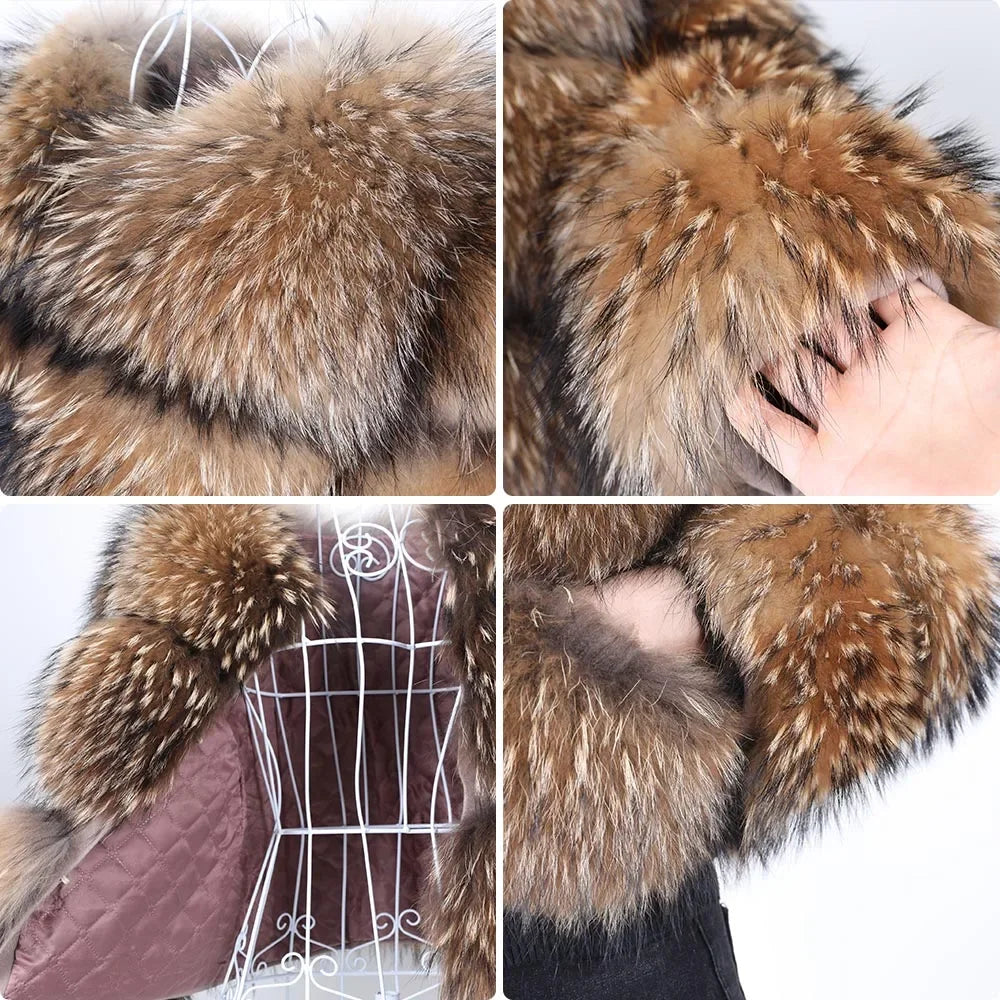 Luxury Thick  100% Natural Fox Fur Jacket Size XXS